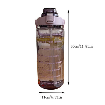 Large Capacity Plastic Straw Water Bottle